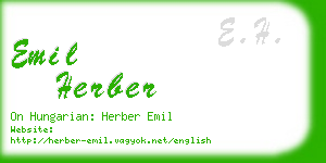 emil herber business card